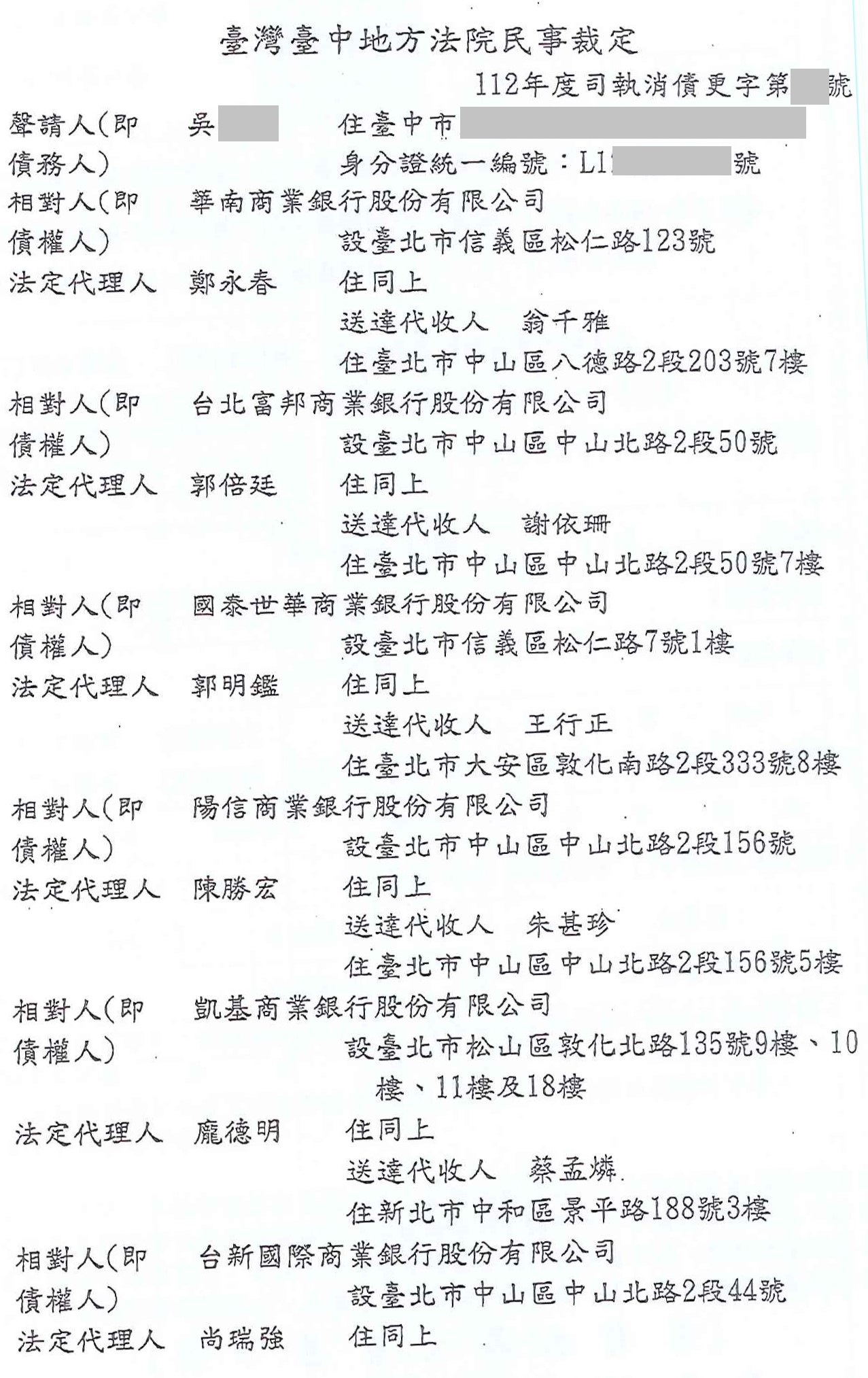 更生條件|法院更生|債務更生|台中地院債務更生成功核准，總債務約440萬，僅償還約40萬